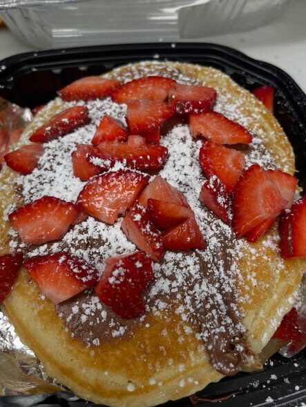 A stack of pancakes